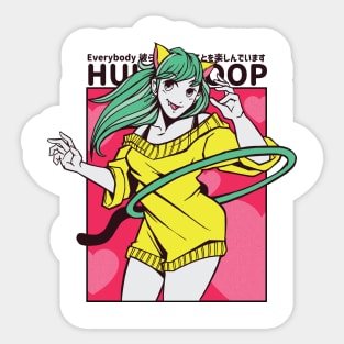 HULA HOOP ANIME GIRL Sticker